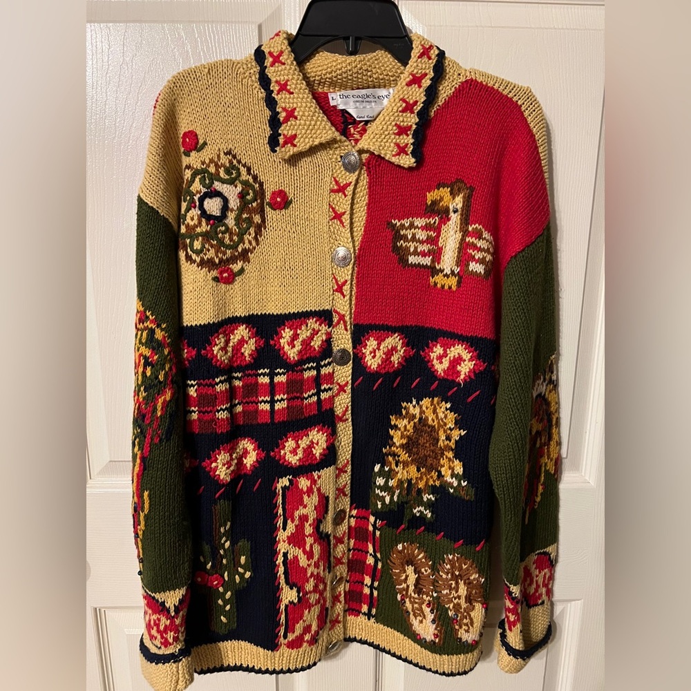 “The Eagles Eye” Autumn Cardigan- 1993 Vintage